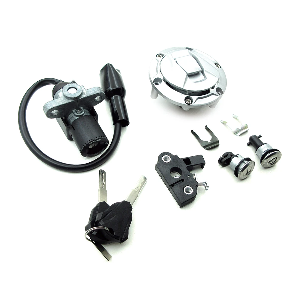 

For LONCIN LX650 LX650-2 Voge 650DS Accessories Motorcycle 4 Wires Ignition Switch Locks Gas Fuel Petrol Tank Cap Cover Seat Set