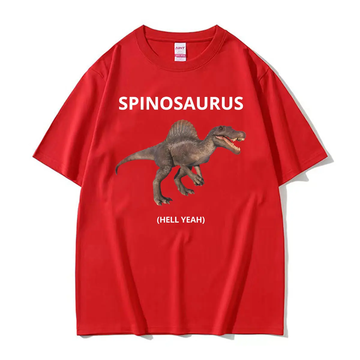Spinosaurus Hell Yeah Dinosaurier Funny Meme T-shirts Men Women Fashion High Street Short Sleeve Tee Shirt Summer Cotton T Shirt