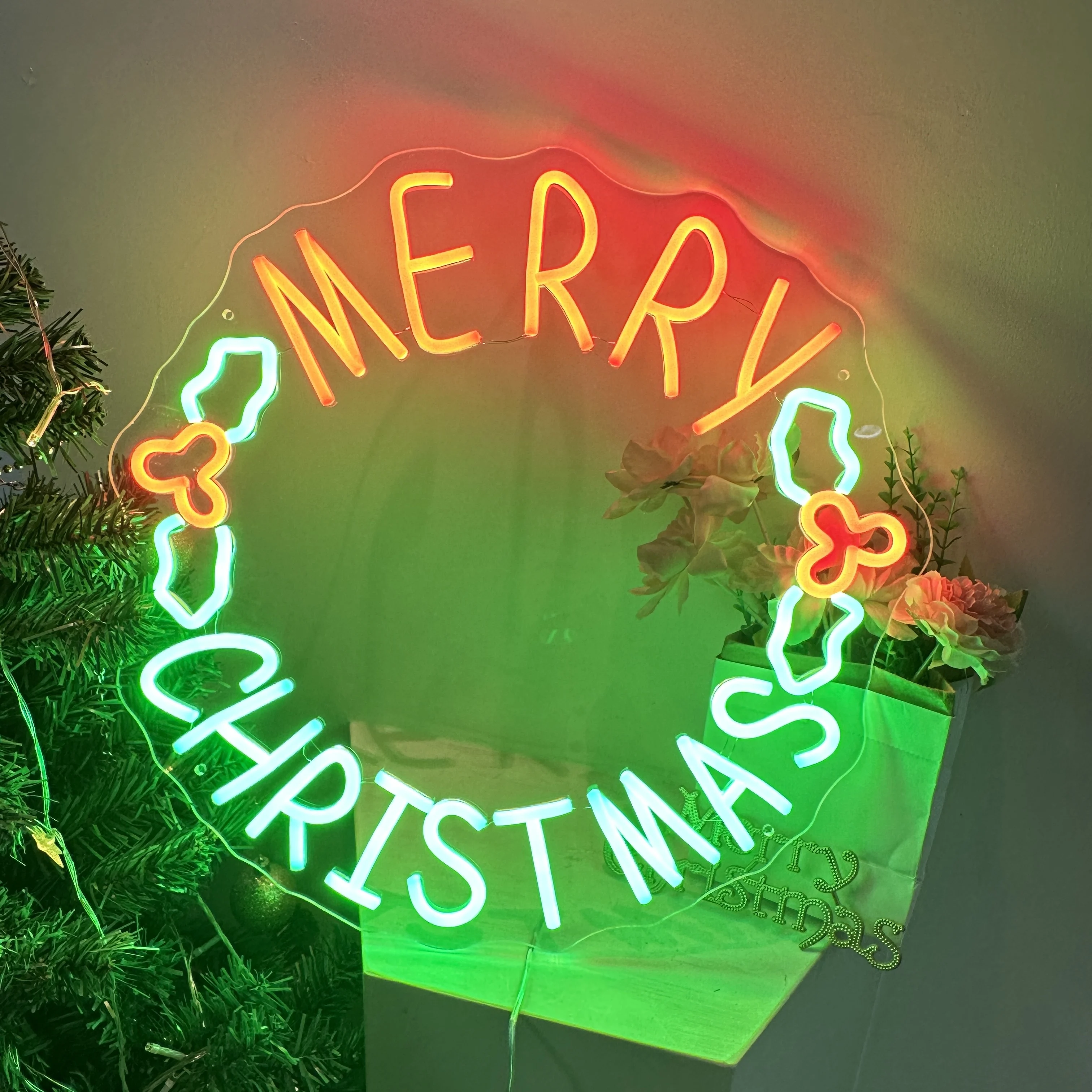 

Merry Christmas gift LED neon signs custom Christmas neon LED flexible light sign home decor wall art lighting