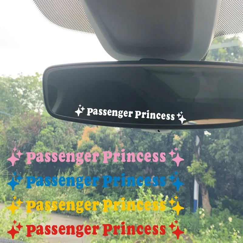 1/2pcs Mirror Decoration Sticker Passenger Princess Star Mirror Decal Sticker Rearview Mirror Car Vinyl Decoration Car Decal