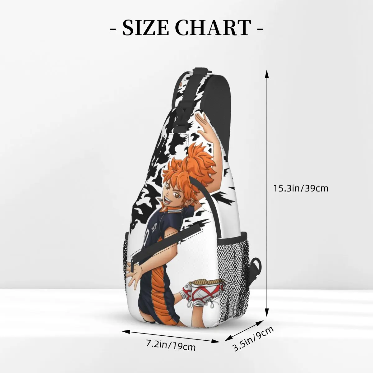 Haikyuu Anime Crossbody Sling Bags Pequeno Peito Saco Bokuto Voleibol Manga Ombro Mochila Mochila Caminhadas Outdoor Camping Pack