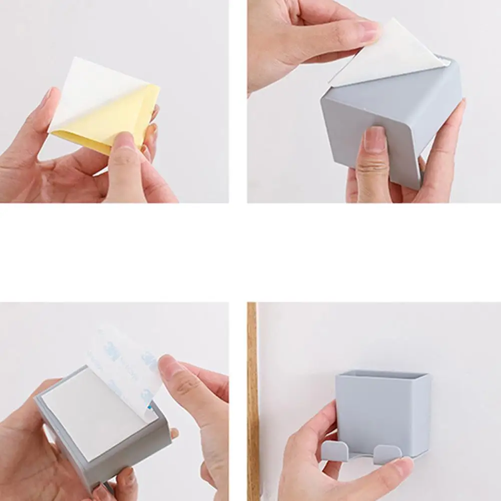 Wall Mounted Organizer Storage Box Remote Control Air Conditioner Storage Case Mobile Phone Plug Holder Stand Container