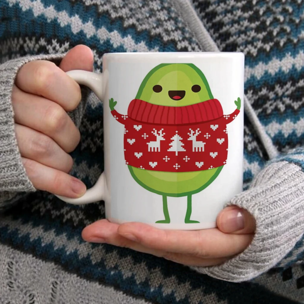 

Avo Merry Christmas!Coffee Mug Tea Cup 11oz Coffee Cup Funny Birthday Ceramic Mug Personalized Cup