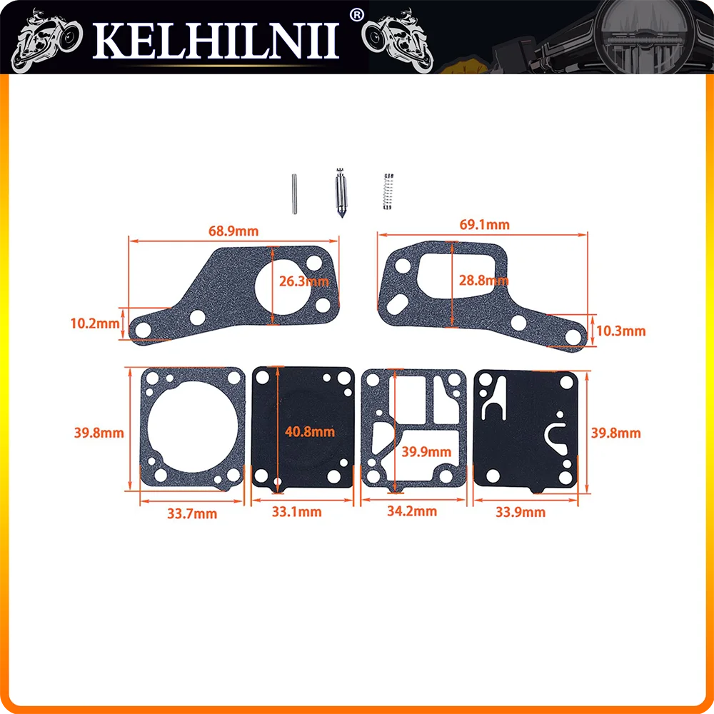 K1- MDC طقم إعادة بناء إصلاح المكربن لسلسلة Walbro MDC المكربن McCulloch Power Mac 6 & 6A K1- MDC carb