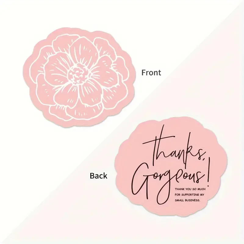 50pcs Thank You for Supporting My Small Business Card Thanks Greeting Card Appreciation Cardstock for Sellers Gifts Card