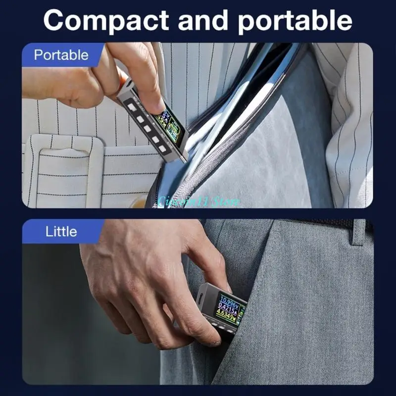 

Y1UB USB C тестер в реальном времени, мощный диагностический инструмент, детектор напряжения и тока 4-30 В 12 А