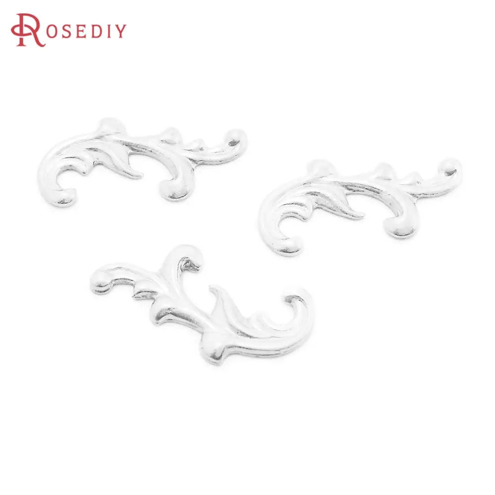 50PCS Not Plated Color Silver Color Brass Small Decorative Lace High Quality Diy Jewelry Making Supplies Accessories for Women
