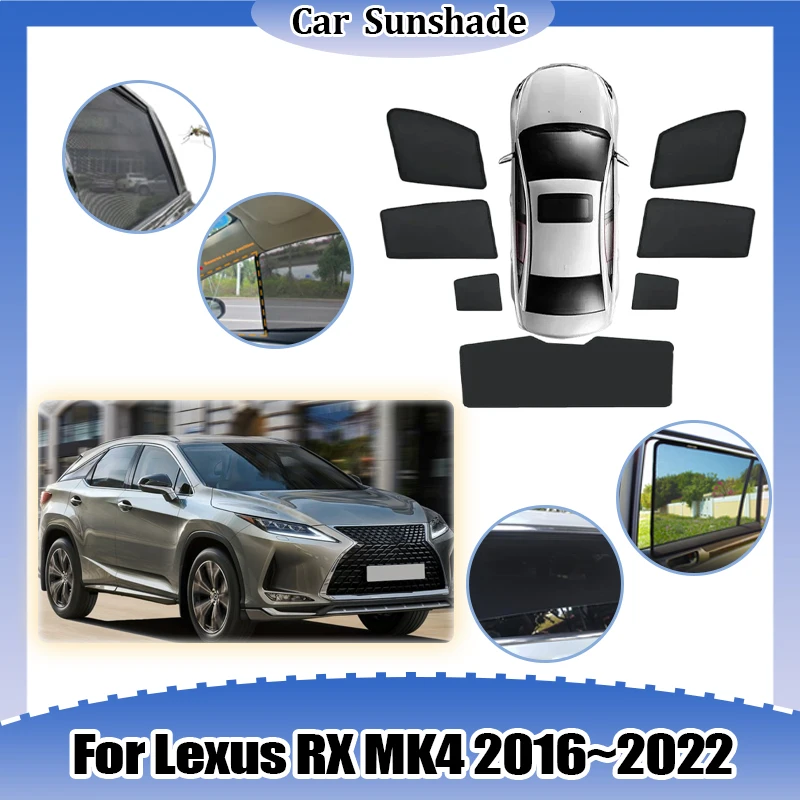 

For Lexus RX AL20 MK4 300h 350h 450h 2016-2022 Sun Shade Windshield Window Visor Breathable Mesh Anti-mosquito Car Accessories
