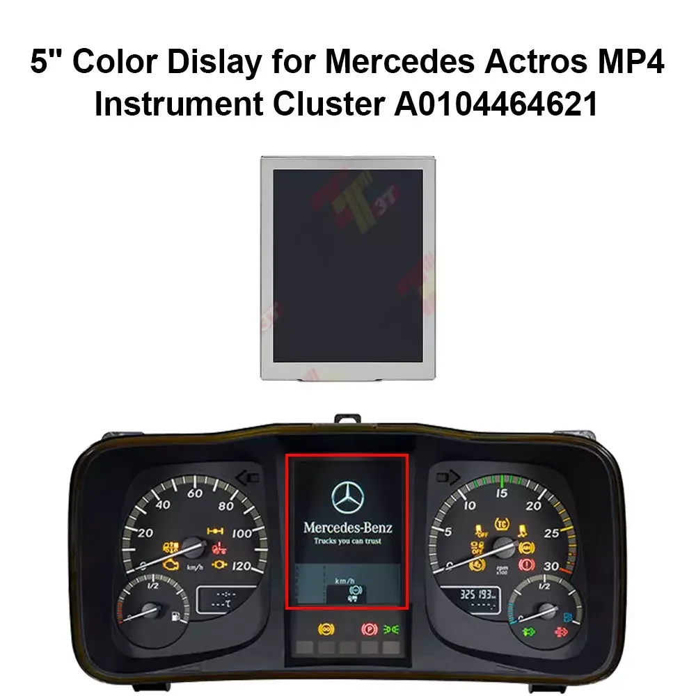 5" LCD Display for Mercedes Actros MP4 Euro 6 Instrument Speedometer A 0104464621