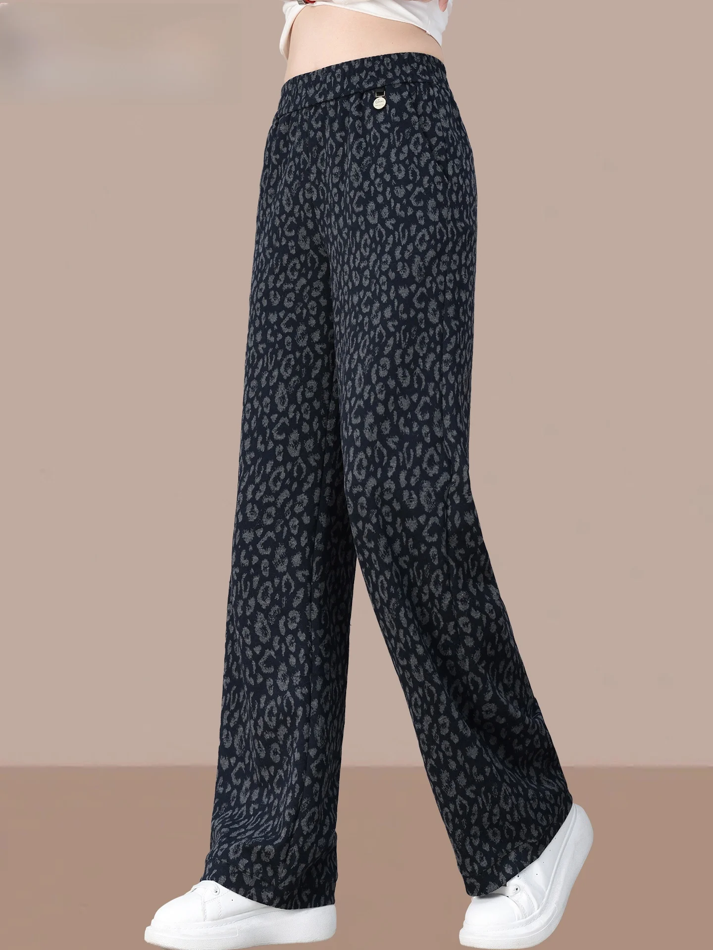 

Красные спортивные брюки Dragoy с леопардовым принтом, женские весенне-осенние свободные облегающие брюки прямого кроя для бега, повседневные брюки