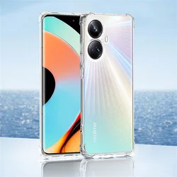 Shockproof Transparent Silicone Soft Case for OPPO Realme 10 Pro Plus 10S Realme10 10Pro Pro+ 5G Airbag Clear TPU Original Cover