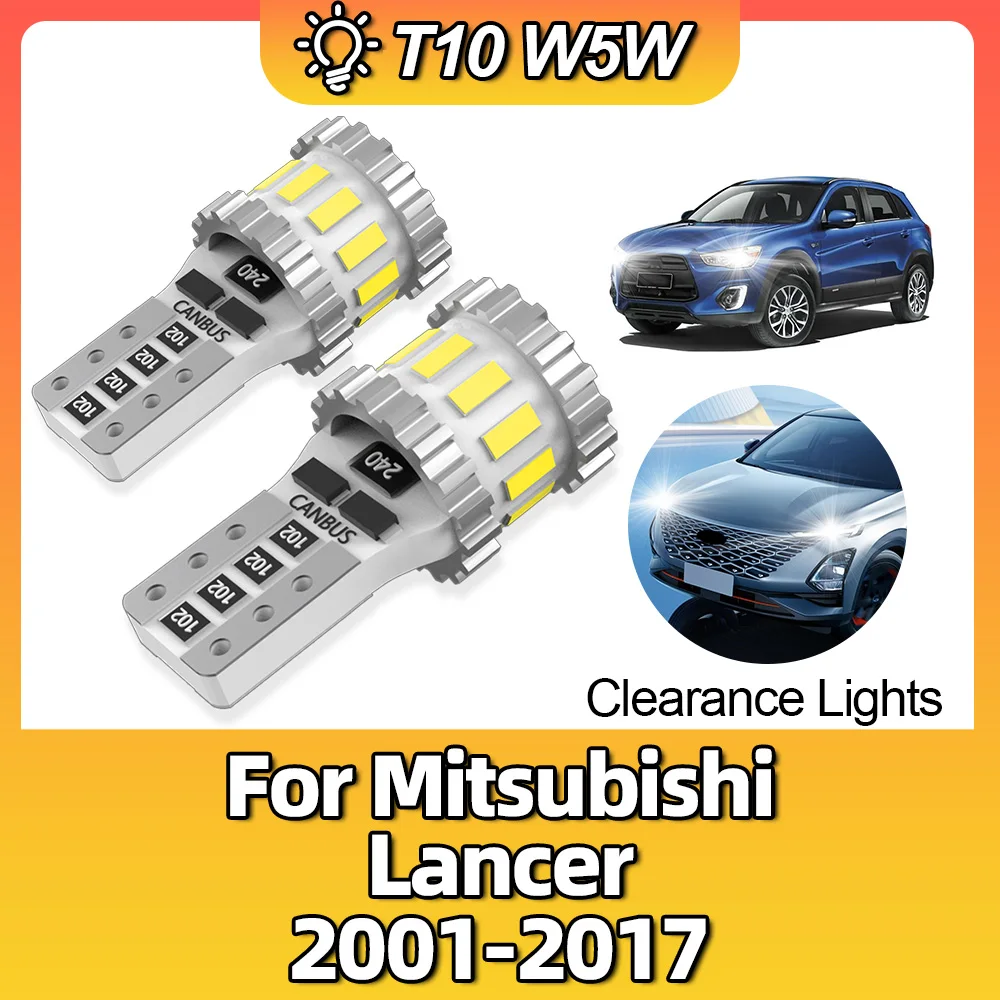 

W5W T10 LED Canbus Parking Light Clearance Lamp Car Map Dome For Mitsubishi Lancer 2001 2002 2003 2004 2005 2006 2007 2008-2017