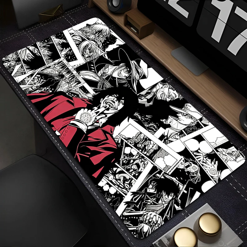 Rubber Mouse Pad Notbook Gaming Accessories Large Computer Keyboard Pad Hellsing Alucard Anime Desk Mat PC Game NonSlip MousePad