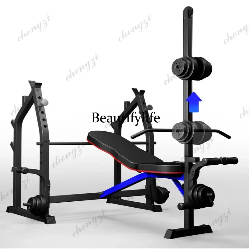 ホーム/ジム用 多機能スクワットラック&ベンチプレス 折りた - Home Gym Equipment Set のレビューと価格