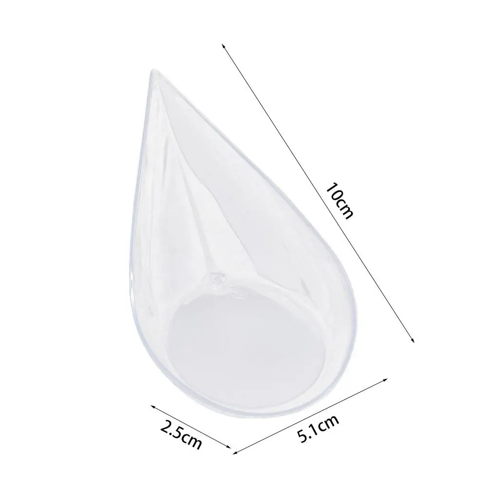 10Pcs Tableware Unbreakable Drop Appetizer Plates Plastic Reusable Dessert Cups Sauce Dish Ice Cream Cup Caviary