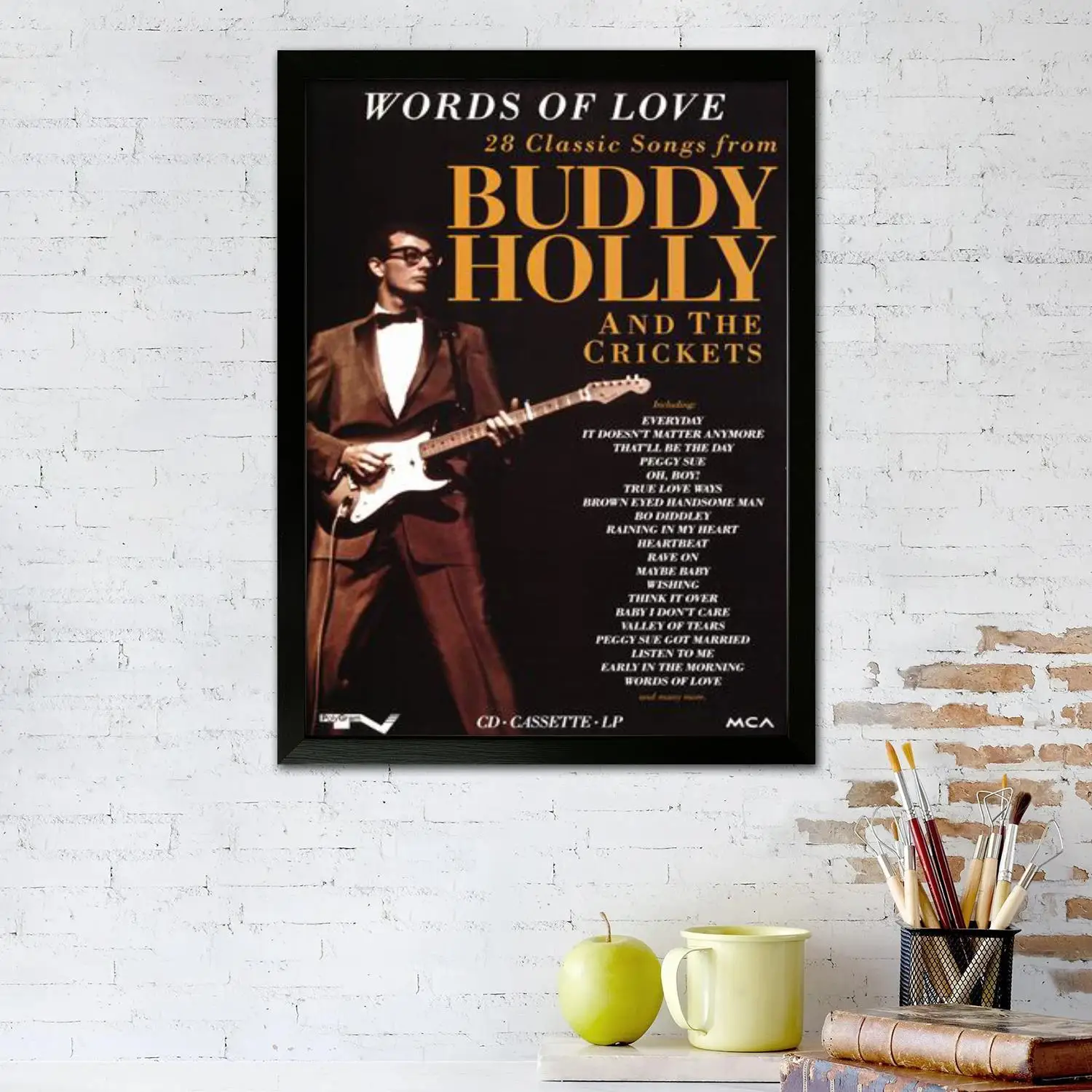 Buddy Holly Canvas Art Poster, Wall Art, Picture Print, Modern Family, Bedroom Decor, Posters,Decorative painting