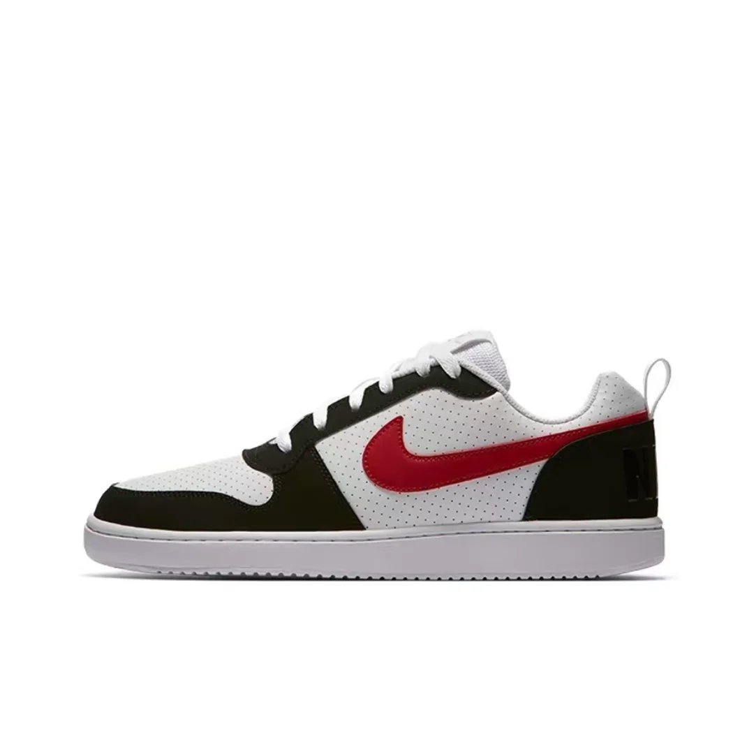 Nike Court Vision Low Men's Classic Fashion Board Shoes Comfortable Slip Resistant Casual Shoes White Blue
