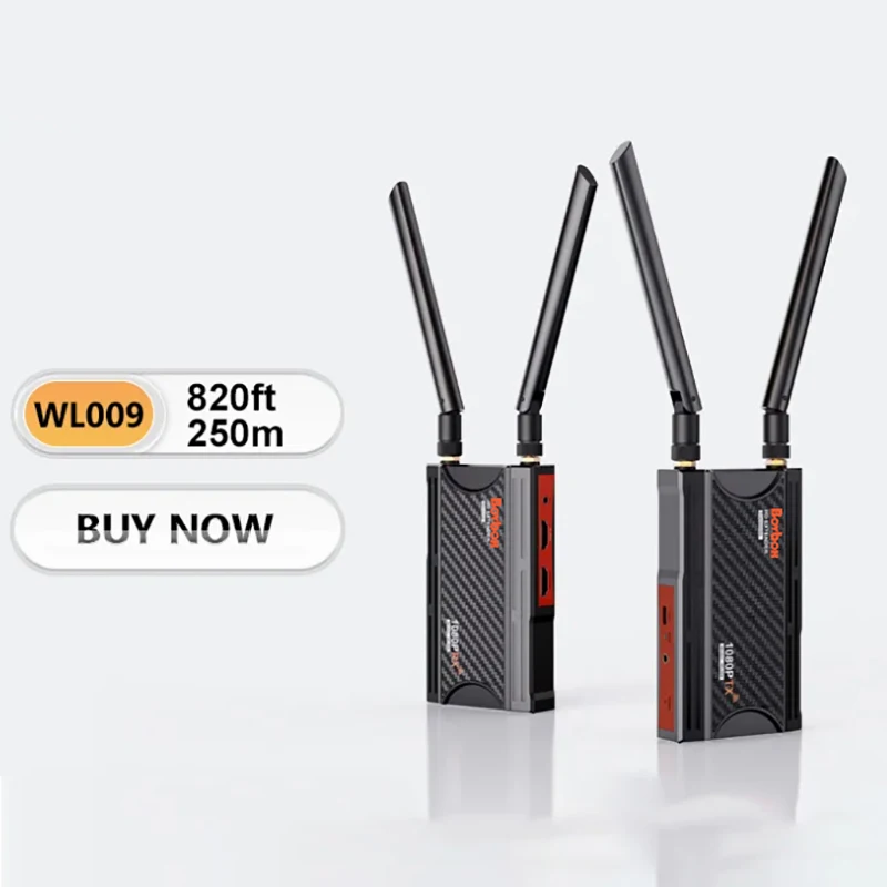 Wireless HDMI Audio Video Transmitter and Receiver 820FT Display Extender for DSLR Camera Live Streaming PS4 PC To TV Projector