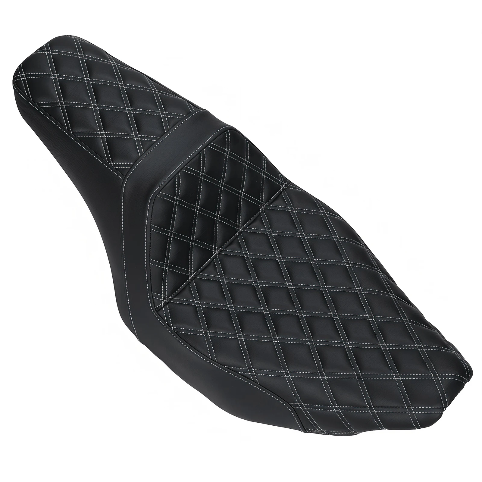 

One-Piece Driver Passenger Seat Stepped Type with Diamond Pattern Stitching Fit for Harley Street Glide FLHX CVO Road Glide-ST