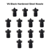 High Quality Hardened Steel 0.3/0.4/0.6mm V6 Nozzle for Creality CR-10 Ender3 Prusa i3 Anycubic i3 Mega Chiron 3D Printer Nozzle