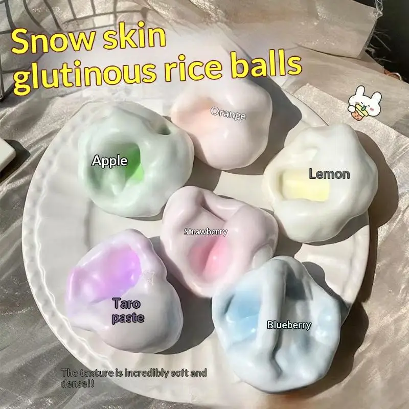 1Pc Squishy Jelly Ball with Ice Skin for Kids Adults Soft Stress Relief and Relaxation Toy