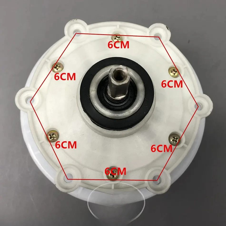 Double barrel washing machine external six hole reducer assembly, dual cylinder universal gearbox, gearbox, gearbox accessories