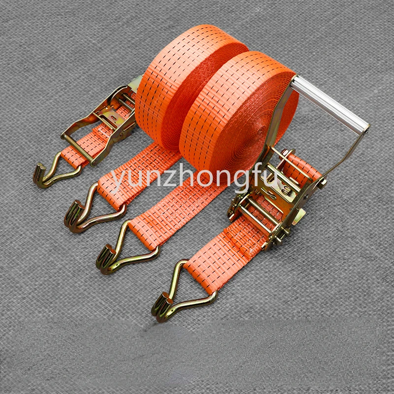 New Truck Rope Fastener Ratchet Tie Down Universal Binding Rope Tensioner Tighten Belt Strap Rope Cargo Fixing Bandage