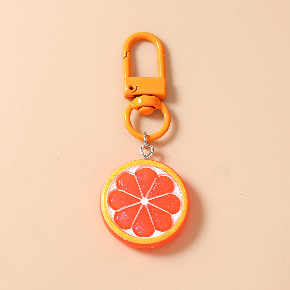 Aihua Niedlicher Harz-Simulations-Frucht-Schlüsselanhänger Zitrone Wassermelone Schlüsselring-Anhänger für Damen Mädchen Handtaschen-Deko Kinder-Schmuck Geschenke – Detail 10