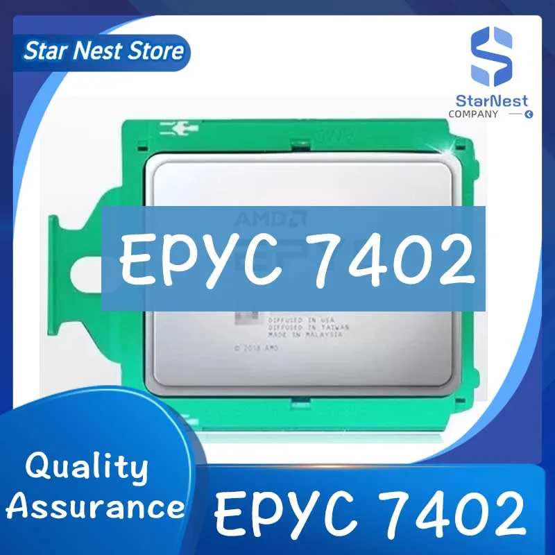 

CPU for EPYC 7402 24 Cores 48 Threads Base Clock 2.8GHz Max.Boost Up to 3.35GHz L3 Cache 128MB TDP 180W
