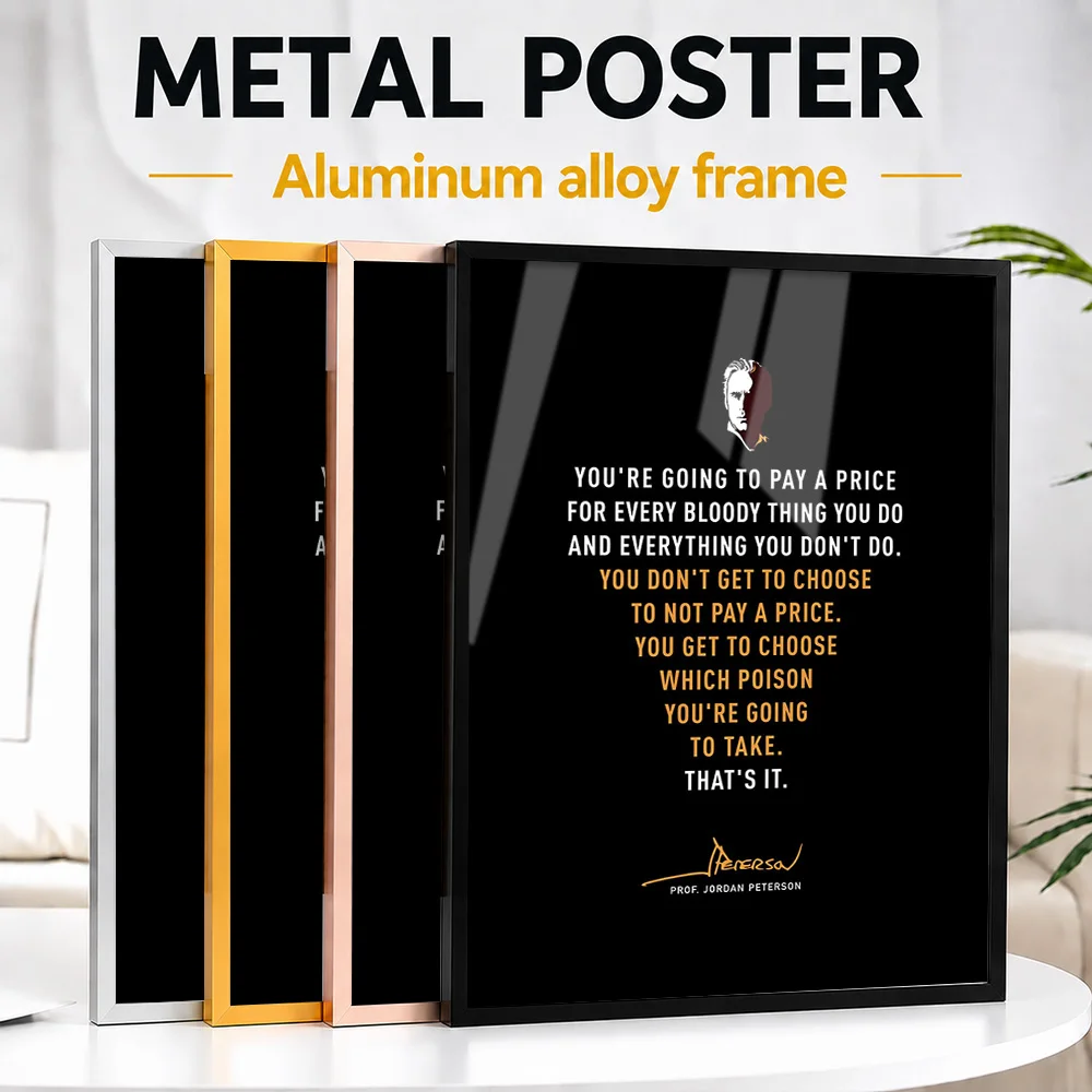 Dr Peterson Famous Quote Framed Metal Poster Personalized Photo Focused Lettering Style Wall Art For Study Ideal Birthday Gift