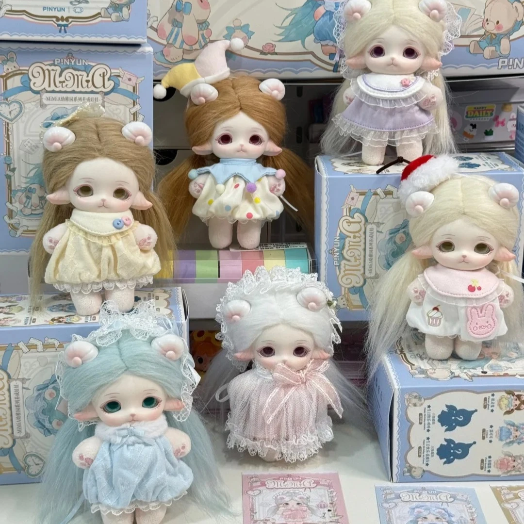 

Mimia Kindergarten Series Blind Box Cute Mimia Vinyl Plush Doll Surprise Bag Pendants Keychain Anime Doll Mystery Box Toys