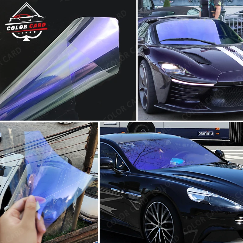 

Пленка для тонировки окон CR90 8070 Purple Chameleon, 1.52*30М, светло-голубая, хамелеон, нанокерамическая, солнцезащитная, для автомобиля