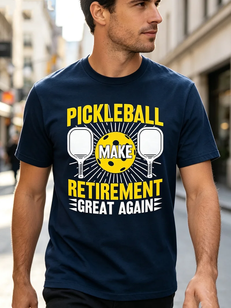 Pickleball Make Retirement Great Again T-Shirt Funny Retired Player Gift Shirt for Men Women Casual Sports Tee Streetwear Lover
