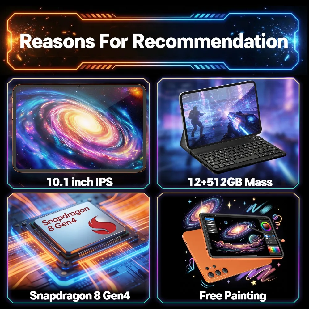 2026 Global Version Original MI Tablets S26 Ultra Android 15 12GB+512GB 10000mAh 5G Dual SIM Card WiFi GPS 10.1" HD 4K Mi Tablet view 2