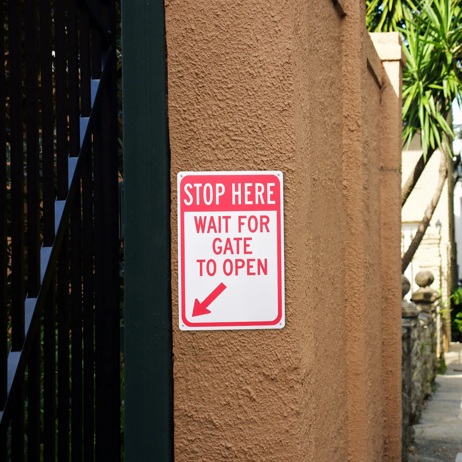 kit-com-3-placas-de-metal-vintage-'parada-aqui'-12x8-polegadas-com-cantos-arredondados-para-portoes-seguranca-aviso-externo-e-uso-comercial