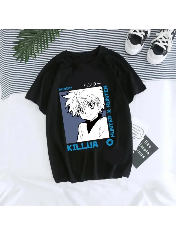 Anime Hunter X Hunter T-shirt Japanese Manga Hisoka Killua Zoldyck Kawaii Fun Harajuku T-shirt Kurapika Devil Fashion T-shirt