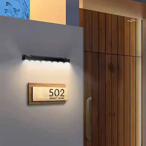 4/6/8LED Solar Wall Light Outdoor Waterproof Solar Fence Sign Lights Garden Decor Porch Patio Deck Balcony Home Atmosphere Light