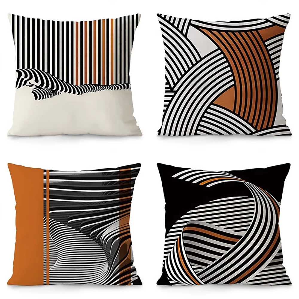 

Abstract Striped Pillow Cover DesignSuitable for sofa car bedroom decorative cushion cover pillow cover