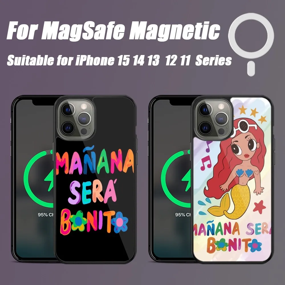 Karol G Manana Sera Bonito Phone Case For iPhone 15 14 13 12 11 Pro Max Plus Phone Magnetic for Macsafe Cases Cover