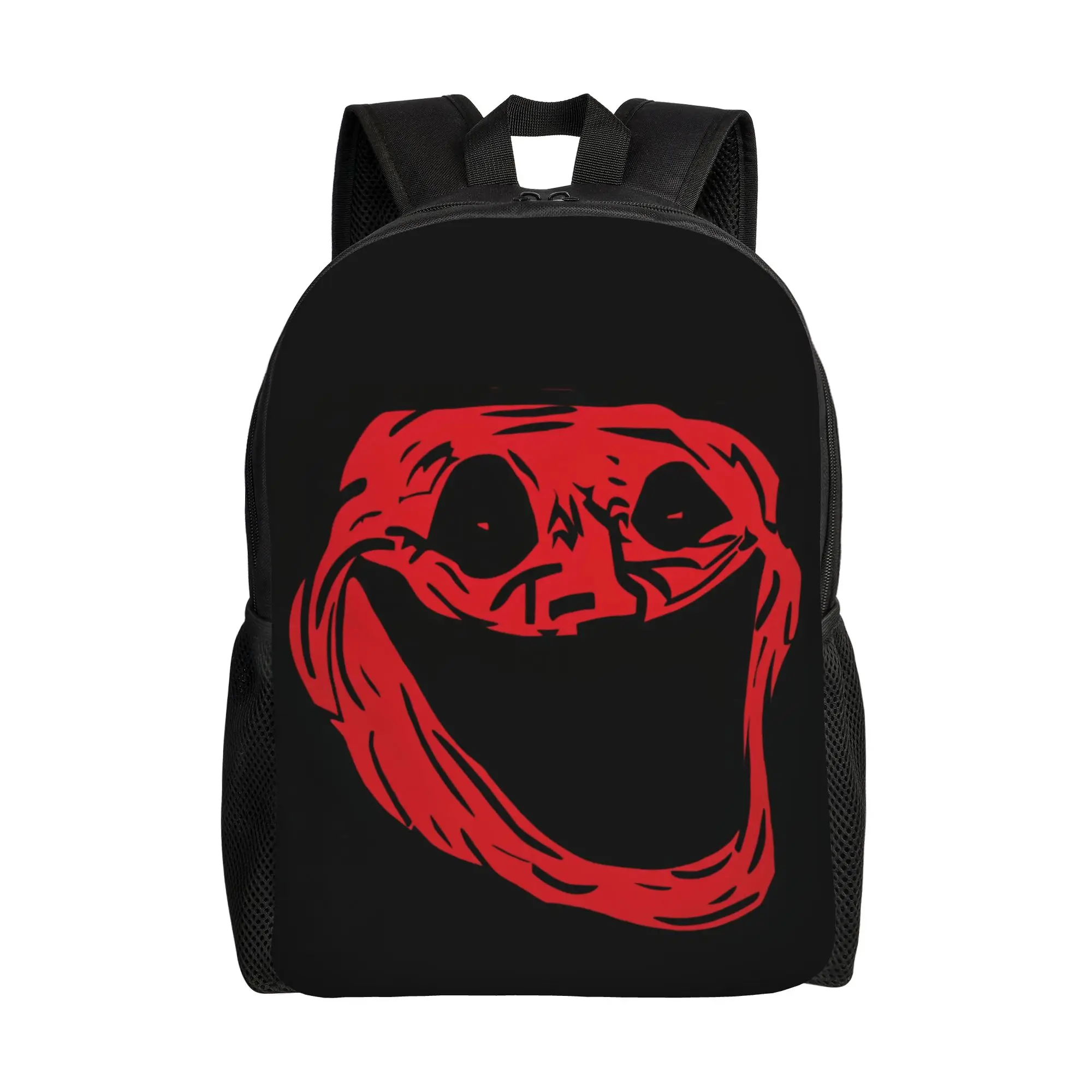 Trollface Rage Comic Meme Image Of A Character Backpack Unisex University Large School Bags High Quality Rucksack