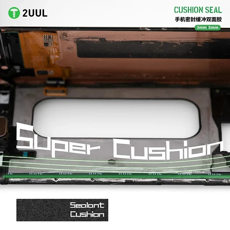 2UUL CS01 CS02 3mm/5mm Cushion Seal Tape Foam Adhesive for Mobile Phone Curved Screen LCD Frame Repair Tool view 4