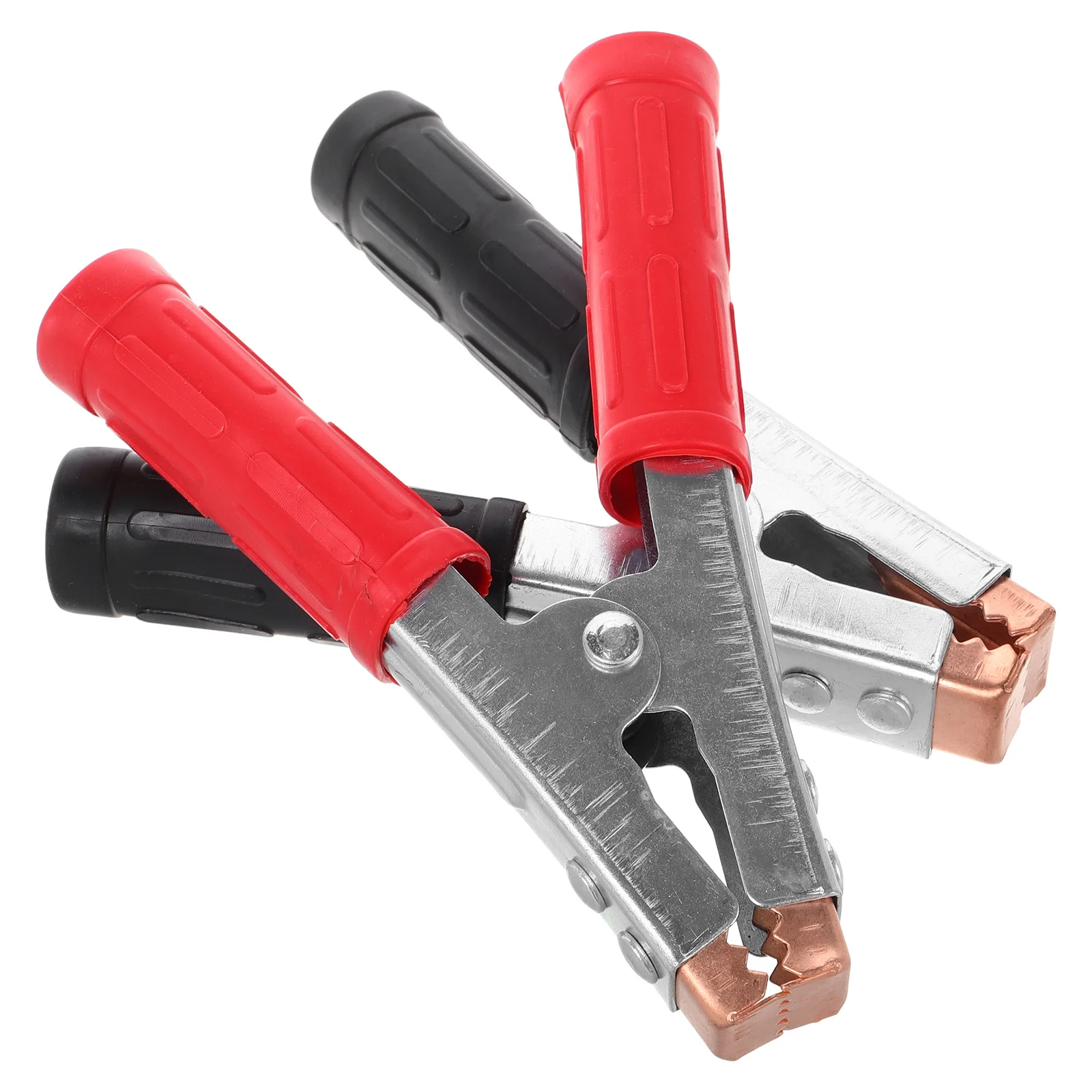

1Set Jumper Cable Clamp Sturdy Clamp Copper Coated Alligator Clip Car Jumper Cable Ends