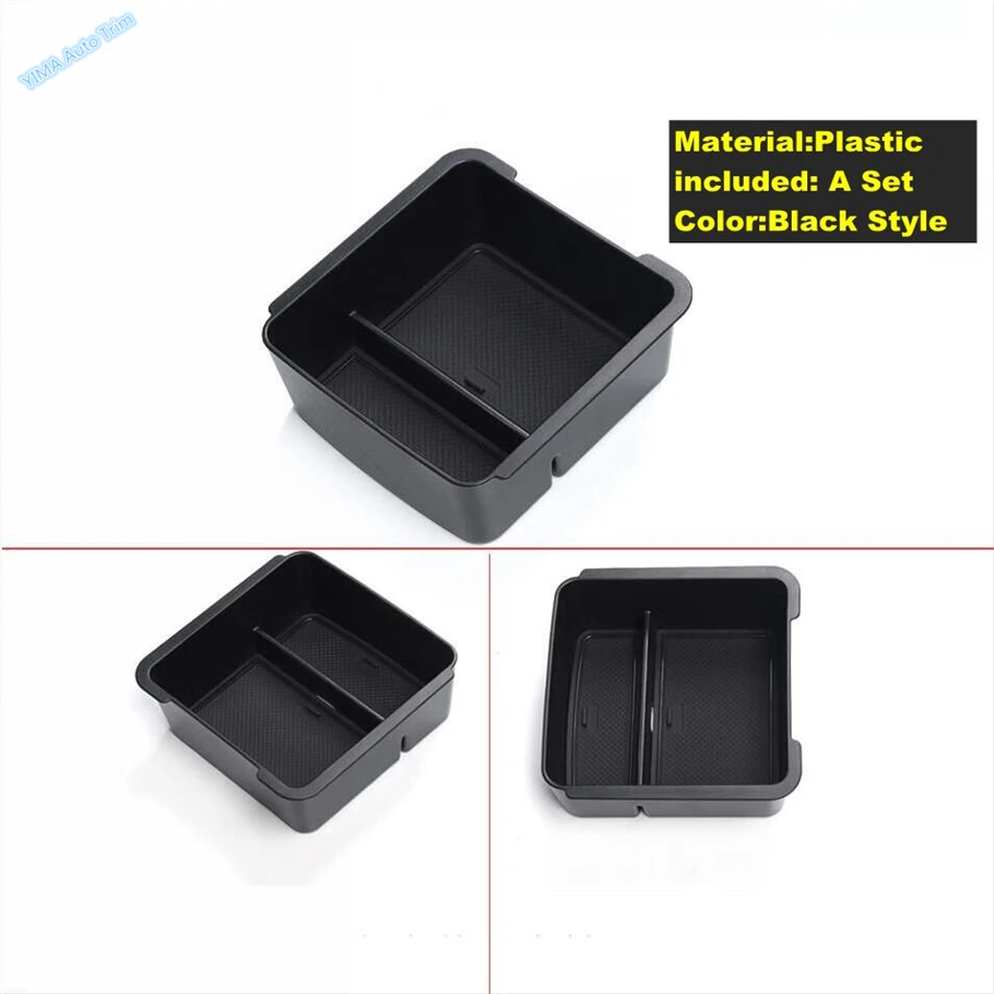 Black Fit For Mitsubishi Outlander 2023 2024 Console Car Armrest Central Storage Box Container Glove Organizer Case Accessories