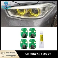 Placas DRL de Ojos de Ángel amarillos para 2016 2017 2018 BMW 1 serie F20 F21 LCI LED faro luz de circulación diurna 63117428425
