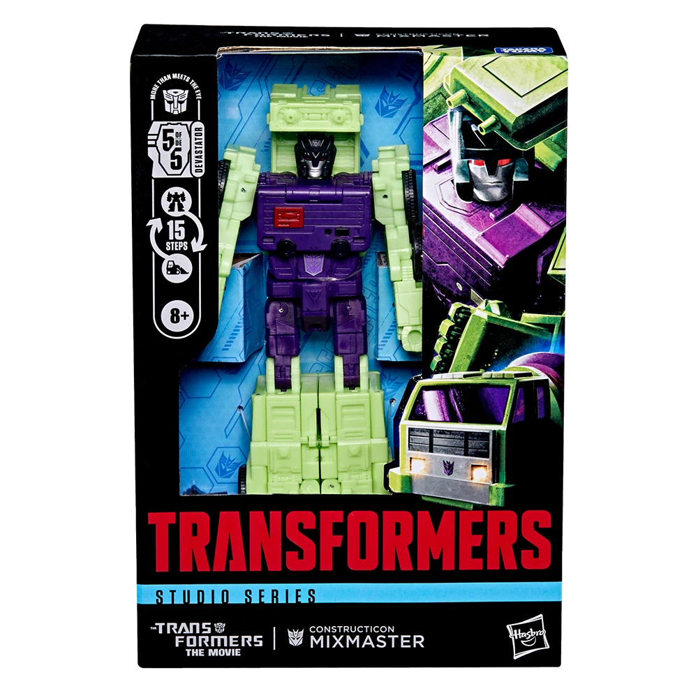 In Stock Original Hasbro Studio Series Voyager Class The Transformers: The Movie Constructicon Mixmaster Action Toys Figures Car