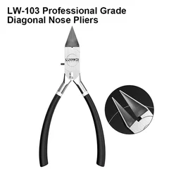 LUOWEI LW-103 Professional Grade Diagonal Nose Pliers for Mobile Phone Repair Anti-skid Steel Wire Electronic Cutting Tools