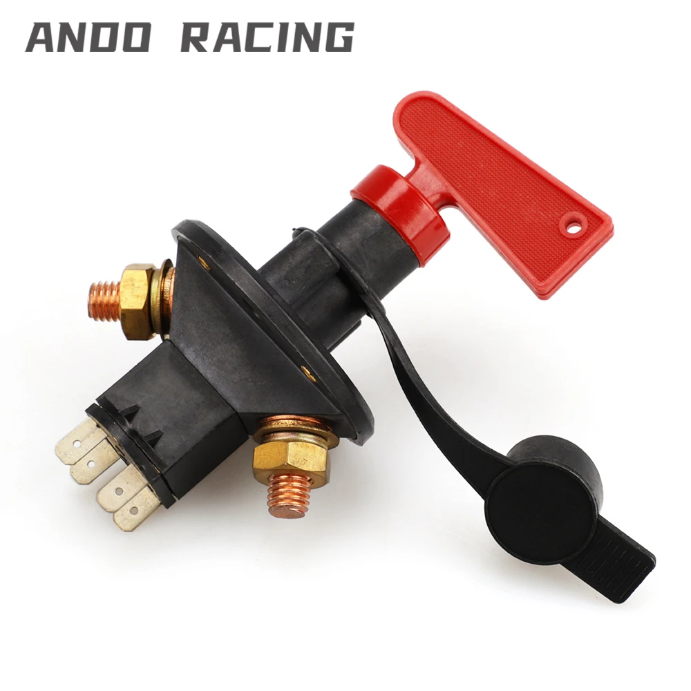 Universal 12/24V 4 Terminals Battery Isolator Master Power Isolator Cut Out/Off Kill Switch FIA Type Kit Car Race Rally