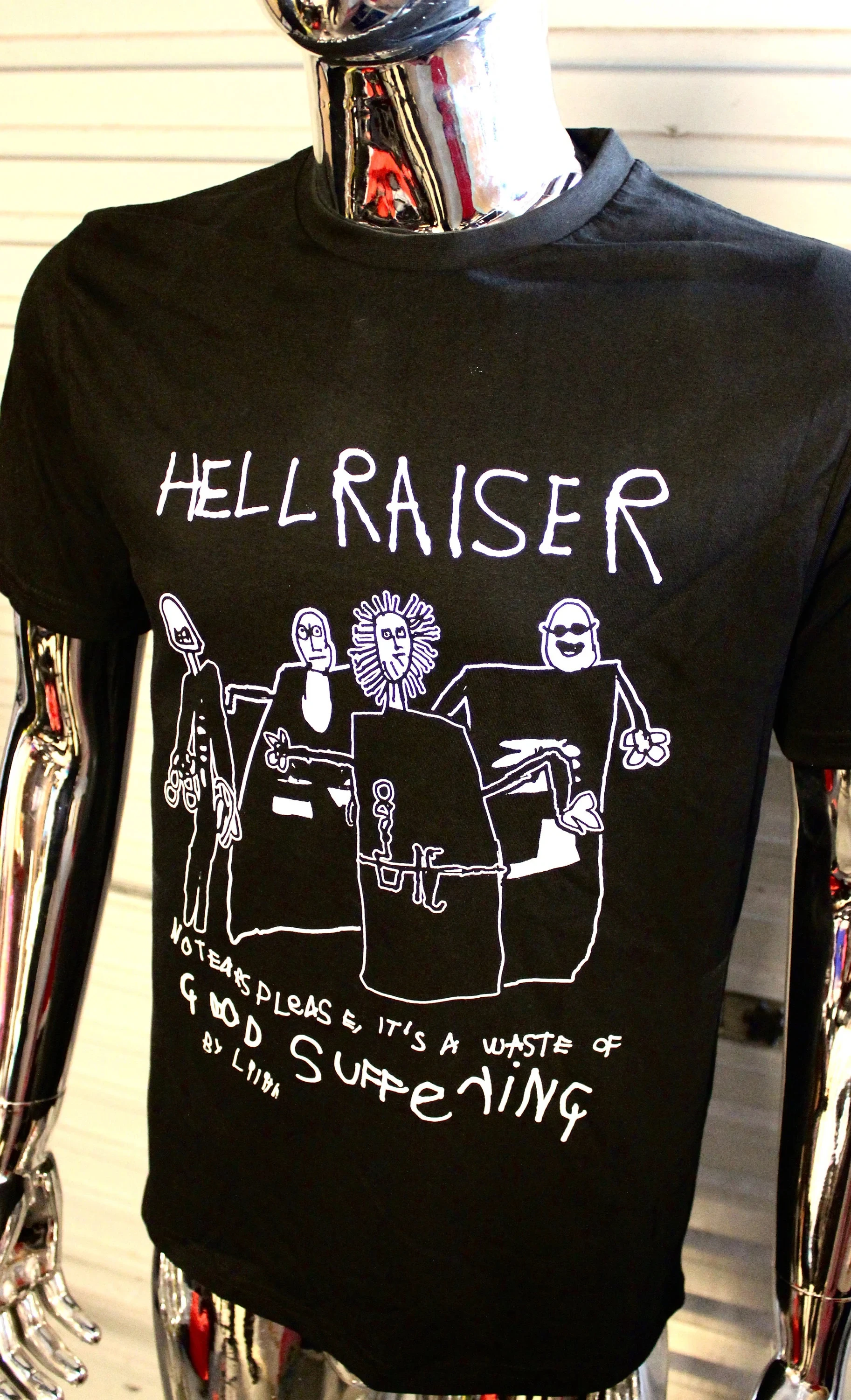 Camiseta con estampado de la película Hellraiser para primavera/verano, nueva tendencia de moda para mujer, camiseta cómoda de manga corta neutral