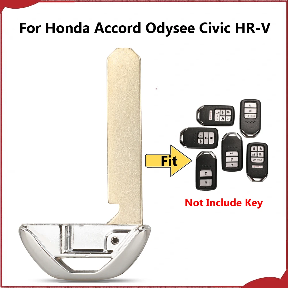 jingyuqin New Remote Car Smart Key Keyless Emergency Insert Blade For Honda Accord Odysee Civic HR-V 2016 2017 2018 Blank