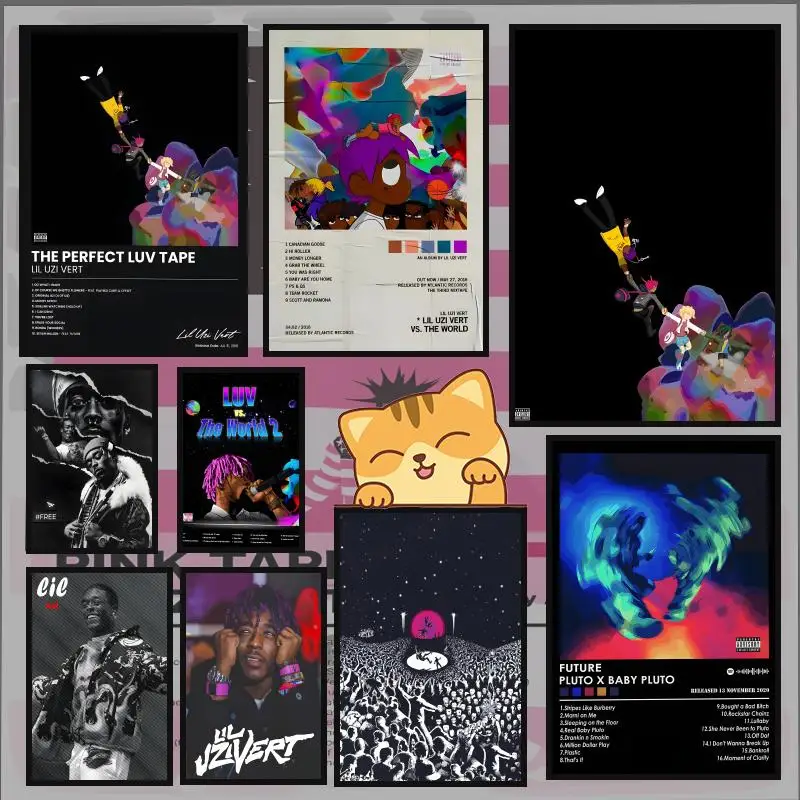 Pop Rap Music Album Cover L-Lil Uzi Vert Poster HD Anime Hot Theme Singer/OST/Movie-Waterproof Self-Stick Home Decor